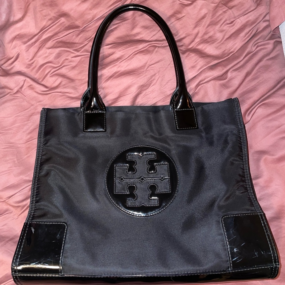 Ella Mini Patent Nylon Tote
